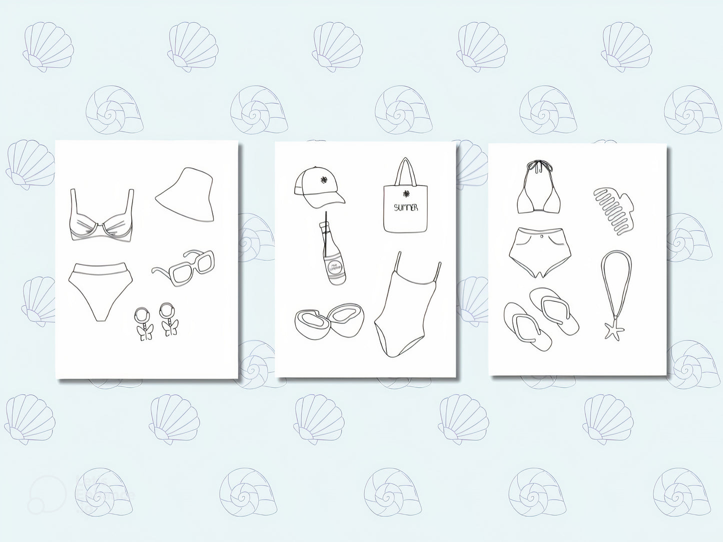 BEACH DAY COLORING BOOK