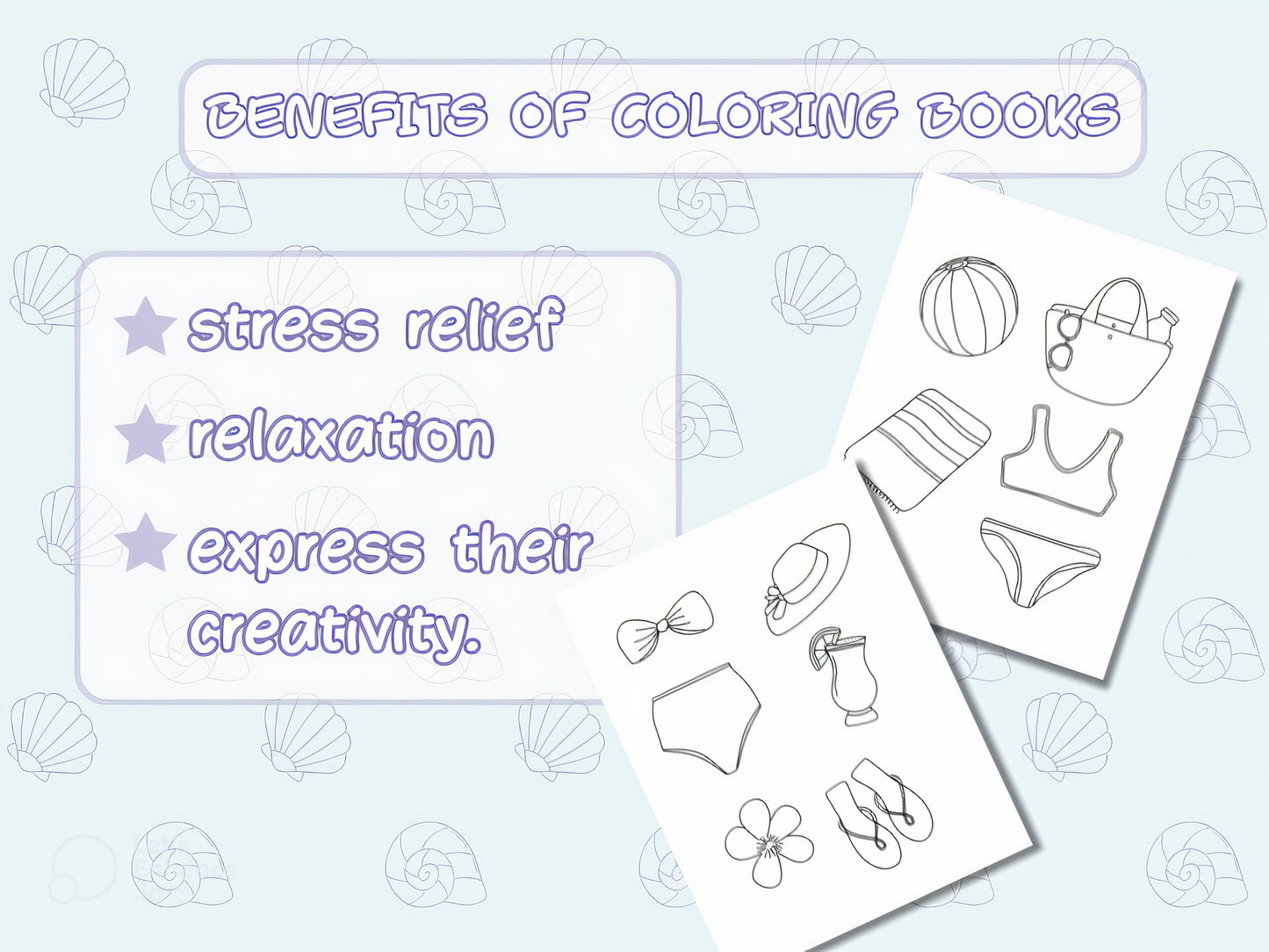 BEACH DAY COLORING BOOK