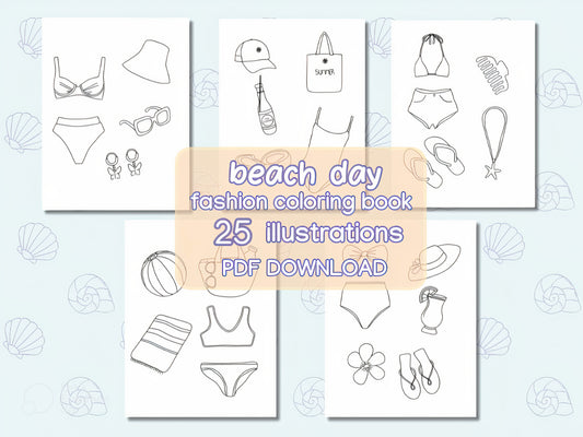 BEACH DAY COLORING BOOK